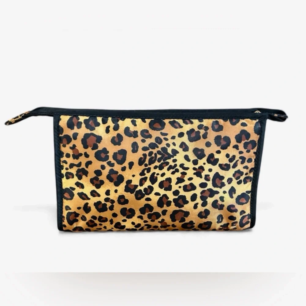 Vintage Lauren Ralph Lauren Cheetah Animal Print Cosmetic/Travel Bag - Picture 8 of 10